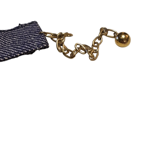 Handmade Denim With Butterfly Choker Necklace L12 - Picture 4 of 4